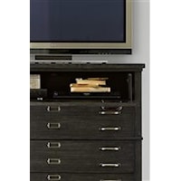 Drop-Front Drawers Provide Media Access